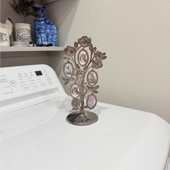 Vintage Silver Photo Tree with Roses - Picture 11 of 17